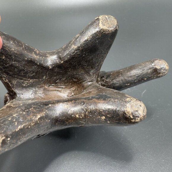 Vintage Hand Made Pottery Elephant Figurine Primitive Style Textured Figure VTG - Picture 5 of 11